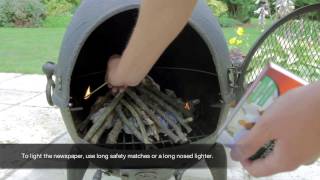 How to light a fire in your Cast Iron Chimenea [upl. by Amelia]