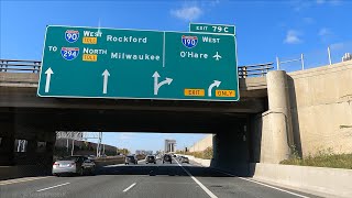 Driving from Chicago to ORD Airport via I94W [upl. by Aisac]