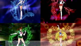 Sailor Moon ES  Inners Senshi Group Transformation [upl. by Gilbertson618]