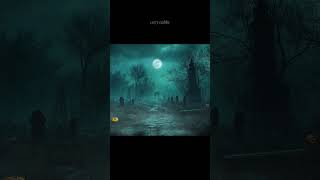 Spooky Graveyard Ambience 🎃 Eerie Rain amp Thunderstorm Ghost Sounds shorts graveyard halloween [upl. by Aeriel]