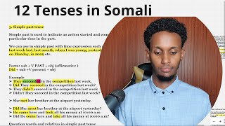 6 Bilood ku baro English  12 Tenses in Somali P 23  Lesson 05 [upl. by Eocsor]