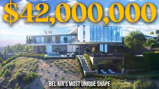 Inside Bel Airs MOST UNIQUE SHAPED Mansion [upl. by Aihseyk]