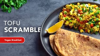 Tofu Bhurji Scramble  Indian Style Vegan Scrambled Eggs  Quick amp Easy Khagina Breakfast Recipe [upl. by Alasdair]