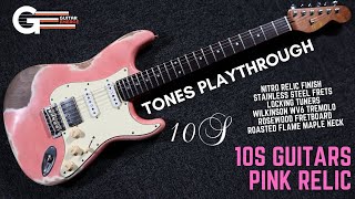 10S Guitars Pink Relic HSS Strat Playthrough Demo [upl. by Yanad792]