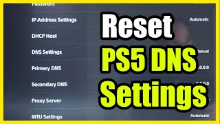 How to Reset DNS Settings on PS5 amp Fix internet issues Fast Tutorial [upl. by Abroms]