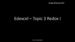 EDEXCEL Topic 3 Redox I REVISION [upl. by Ellenod955]