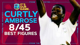 Curtly Ambrose Legendary 845 v England in 1990  Best Test Figures  Windies [upl. by Elleiad310]