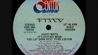 Barry White  ITS ECSTASY WHEN YOU LAY DOWN NEXT TO ME [upl. by Tomkins254]