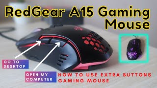 How to use extra buttons on gaming mouse  RedGear A15 Gaming Mouse Review  How to use [upl. by Alessandra]