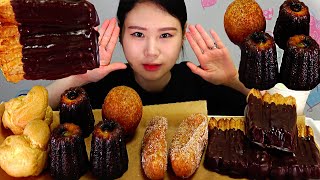 빵 크림슈 까눌레 빨미까레 찹쌀도넛 Palmier Carre Canele ChapssalGlutinous Rice Doughnuts Cream Puffs 먹방 [upl. by Yasmar891]