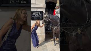 quotThe Battle of Pranks Tourists vs The Majestic Stallion at Horse Guard in Londonquot Shorts [upl. by Haynor236]