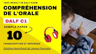 DALF C1  Compréhension de lorale No 10  DALF C1 Listening Practice Test Online [upl. by Waldemar715]