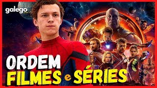 ORDEM CRONOLÓGICA DE TODOS OS FILMES e SÉRIES DA MARVEL  MCU ATUALIZADO 2022 [upl. by Leeth51]