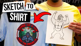 How To EASILY Turn A Drawing Into A T Shirt Design [upl. by Atteoj]