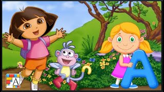 👩🏽ABECEDARIO en INGLES para niños LENTO  DORA LA EXPLORADORA  CANCION DEL ALFABETO 10 MINUTOS👩🏽 [upl. by Douville]