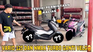 VARIO 125 MAKIN GANTENG SETELAH GANTI INI⁉️NMAX TURBO GANTI VELG JADI MAKIN KEREN‼️ [upl. by Eleda]