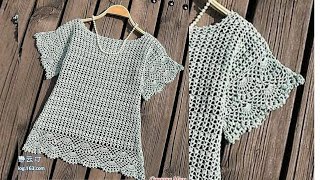 🧶 Como tejer chaleco a crochet super fácil y adaptar a cualquier talla [upl. by Clymer873]