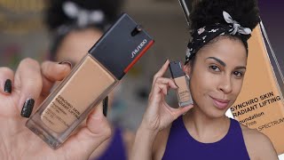 SHISEIDO Synchro Skin Radiant Lifting FoundationInfo Swatches  Demo  kinkysweat [upl. by Heimer]