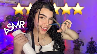 ASMR BARBEARIA 5 ESTRELAS  corte de cabelo barba e massagem facial 💈✂️ [upl. by Ilujna]