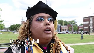 Recent doctoral graduate Kay Coghill speaks about why she walked out during Gov Youngkins speech [upl. by Ariada]