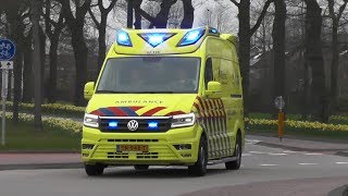 Luchthoorn Volkswagen Crafter Otaris CR ambulance 02126 en 02135 met spoed [upl. by Erdnad956]