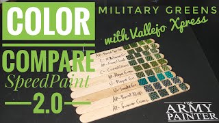 Color Compare MilitaryCamoBrown Green SpeedPaint 20 Contrast and Xpress colors [upl. by Ihpen601]