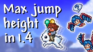 Terraria  14 Maximum jump height to the space and beyond [upl. by Cleve665]