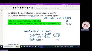 Maths GCSE Higher  Reverse Percentages [upl. by Narih]