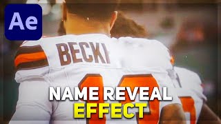 Text Reveal Effect  After Effects Tutorial Sports Edits [upl. by Ahsiak]