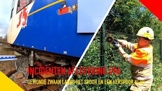 Gewonde zwaan langs het spoor en een herspoor klus  Incidentenbestrijders 96 [upl. by Elnar]