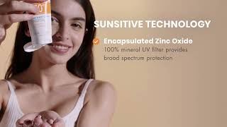 Mineral Sunscreen Face amp Body Lotion SPF 50  SUNSITIVE Technology [upl. by Ahsrop]