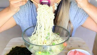 ASMR Instant Ramen Noodles BIG BITES Eating Sounds APRIL ASMR COLLAB 2017 [upl. by Awra]