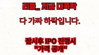 리플 다 가짜 하락입니다 여기서 털려나가면 모든걸 잃게됩니다 당장시청하세요 IPO 진행시기 유출 가격공개영상 xrp [upl. by Anirtek]