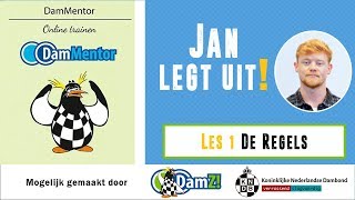 Damcursus voor Beginners Les 1 De Regels Jan legt uit [upl. by Annirtak577]