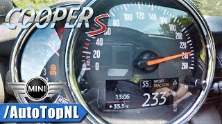 2019 Mini Cooper S ACCELERATION amp TOP SPEED 0233kmh LAUNCH CONTROL by AutoTopNL [upl. by Broadbent]