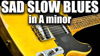 Deep amp Sad Slow Blues Backing Track in A minor SZBT 1048 [upl. by Domph]