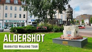 ALDERSHOT  4K Narrated Walking Tour  Lets Walk 2021 [upl. by Eintruok715]