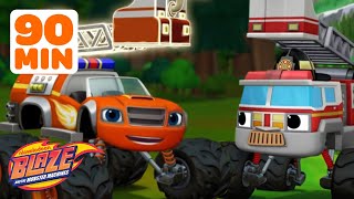 Blaze Fire Engine Monster Machine 🚒  90 Minute Compilation  Blaze and the Monster Machines [upl. by Ardyth]