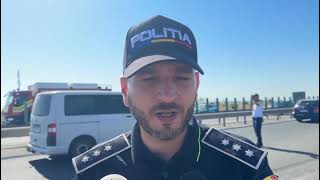 Oficial de la Poliția Rutieră despre accidentul cu 12 persoane implicate de pe autostrada A4 [upl. by East]