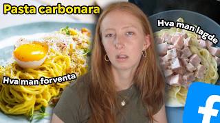 Ingen på Facebook klarer å lage pasta carbonara [upl. by Canfield]