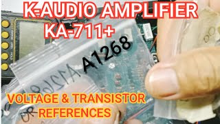 K AUDIO AMPLIFIER KA711 BIAS VOLTAGE AND TRANSISTOR REFERENCES [upl. by Vasyuta]