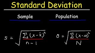 Standard Deviation Formula Statistics Variance Sample and Population Mean [upl. by Evvie]