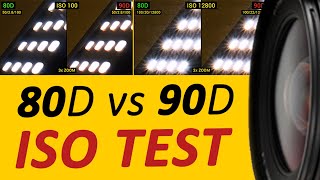 CANON 80D vs 90D ISO test  comparison [upl. by Ttebroc209]