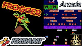 Frogger Arcade  Konami 1981  4k Gameplay [upl. by Jardena]