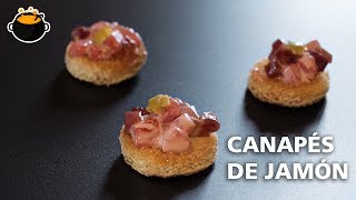 CANAPÉS FRÍOS DE JAMÓN  Canapés variados [upl. by Susie7]