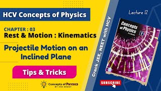 Projectile Motion on an Inclined Plane HCV Chapter 03  Rest amp Motion Kinematics [upl. by Yerxa258]