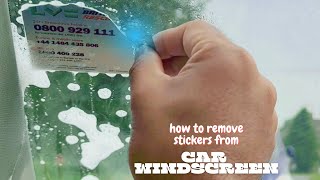 How to remove old stickers from car windscreen [upl. by Shornick]