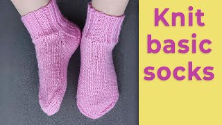 Knitting basic socks [upl. by Lisette274]