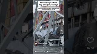 New footage of the key bridge wreckage keybridge shorts [upl. by Pembrook470]