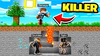 1 SECRET KILLER vs 3 NOOBS in Minecraft [upl. by Hilarius694]